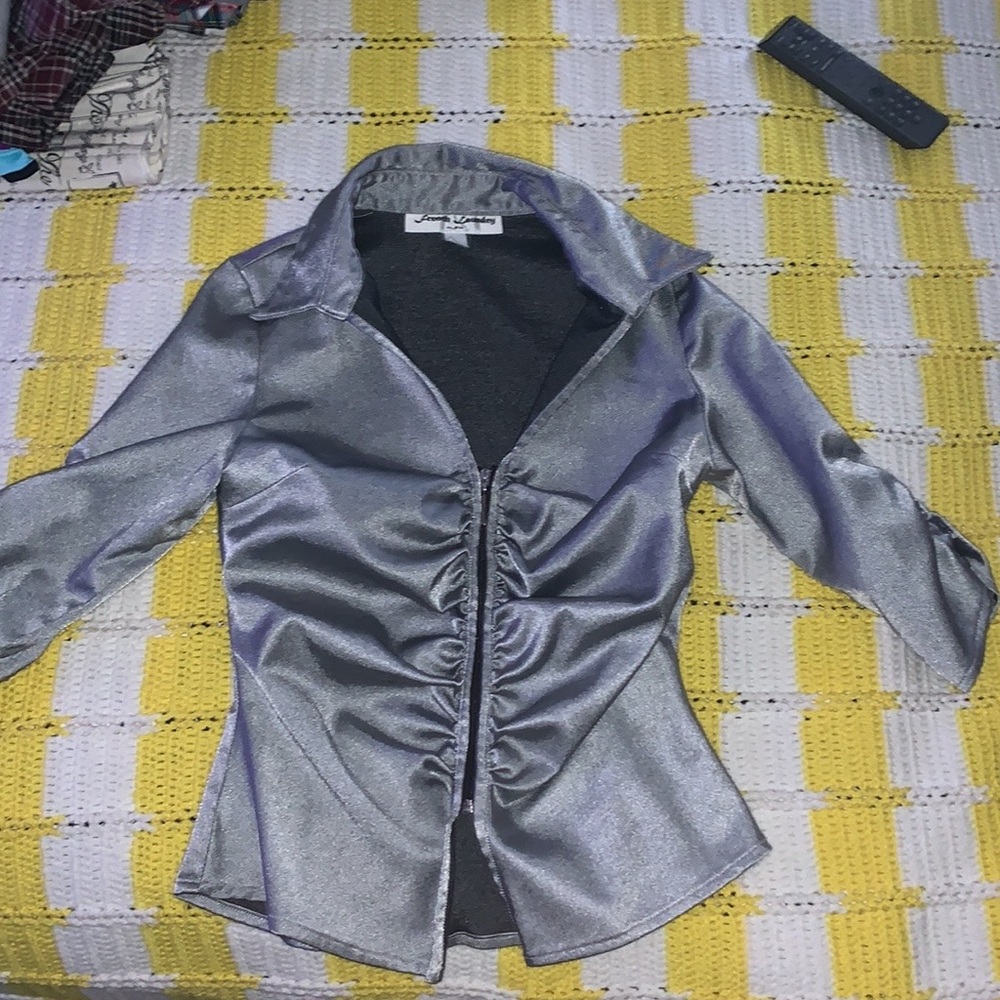 Silver Jean Blazer - image 7